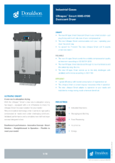Ultrapac Smart Compressed Air Purification | Donaldson Compressed Air ...