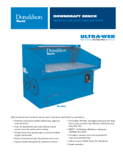 Downdraft Bench Cartridge Dust Collectors Cartridge Dust