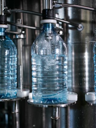 Stock Photography: water bottling plant in factory