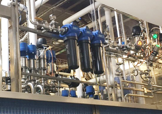 A compressed air pre-filtration series