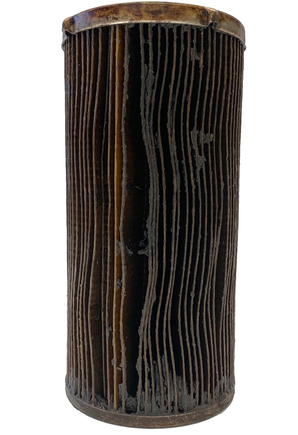 A glycerin-damaged fuel filter