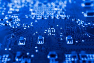 Graphic card. Part of blue graphic card as background. Technology and Electronics Industry. Macro.; Shutterstock ID 1508677001; purchase_order: Life Sciences; job: Images for artwork; client: Ashlea Cousins; other: Images for flyers and socials