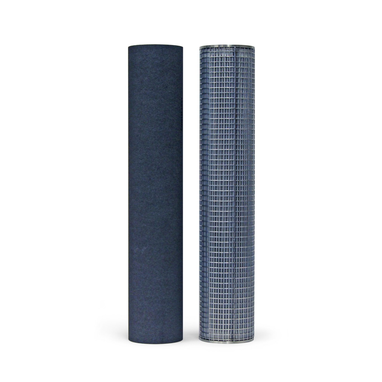 P-GSL N stainless steel filters (right) are identical in size to legacy carbon filters and can be dropped into the same housings