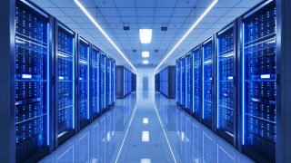 Server racks in modern server room data center. 3d illustration; Shutterstock ID 2530031367; purchase_order: Life Sciences; job: Data Centre Email; client: Ashlea Cousins; other: Image for Data Centre email